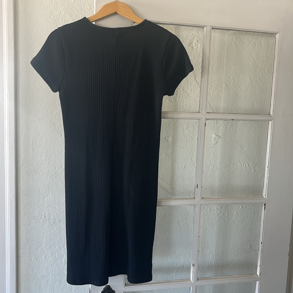 Madewell Button-Front Ribbed Mini Dress